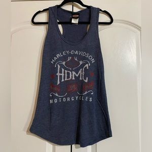 Blue Harley Davidson Tank Top
